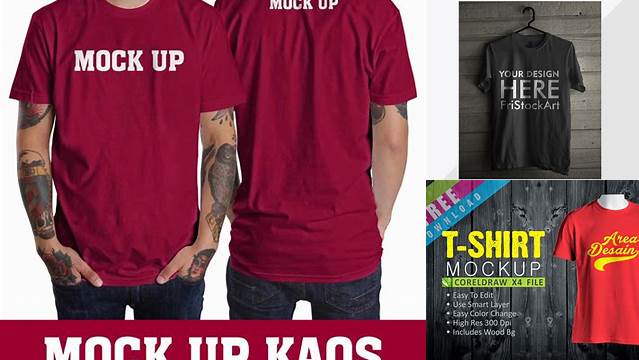 2567+ Download Mock Up Kaos Cdr Free PSD for Designers