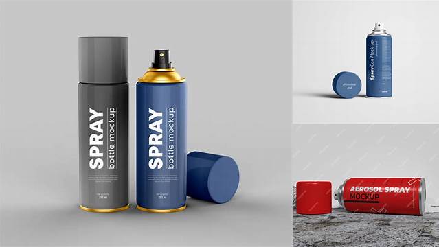 2576+ Closed Matte Spray Can PSD Mockup Free Graphic Mockup PSD