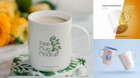 2576+ Mug Animated Mockup For Free Download