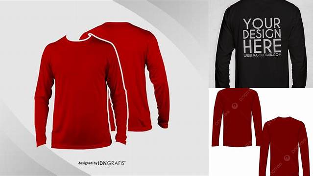 2577+ Mockup Kaos Lengan Panjang Cdr Custom PSD Mockup Template