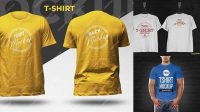 258+ Men's T-Shirt PSD Mockup Back View Creative Design PSD Free Download