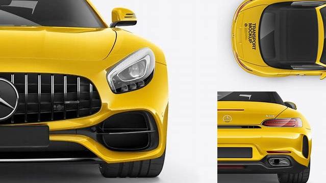 2580+ Mercedes AMG GT Roadster PSD Mockup Top View Download Free PSD