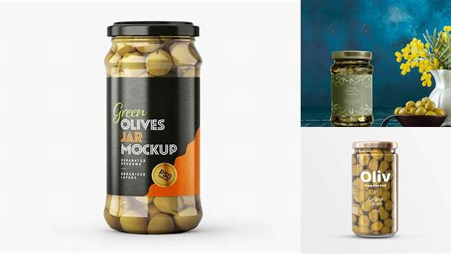 2580+ Olives Jar PSD Mockup PSD Download