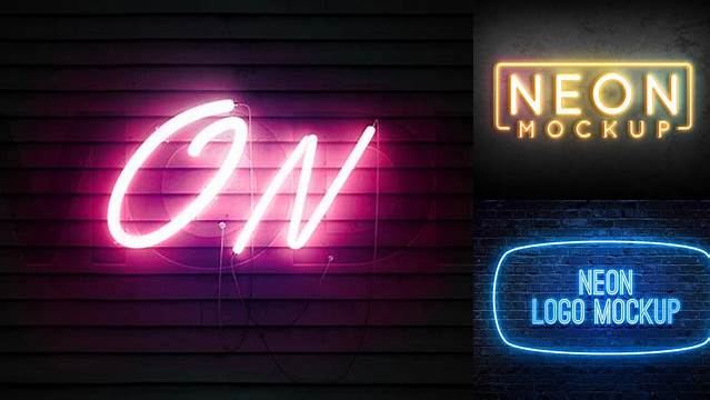 2584+ Neon Mockup Best Free Resource