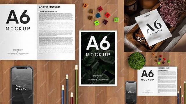 2590+ A6 Brochure Mockup Free Digital Download