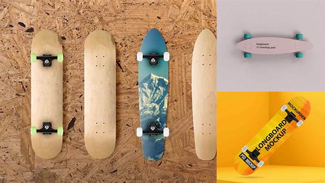 2595+ Longboard Mockup Download Free