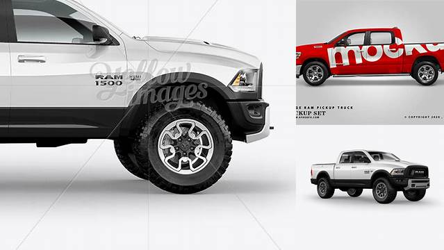 2597+ Dodge Ram 1500 PSD Mockup Side View PSD Download