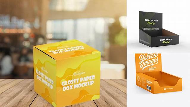 2599+ Glossy Display Box PSD Mockup Versatile PSD Mockup File