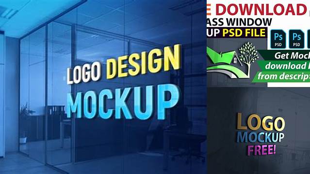 2601+ 3d Glass Window Logo Mockup Download Free