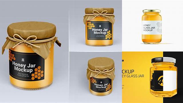 2602+ Honey Jar Mockup Free Easy-to-Edit Photoshop Freebie