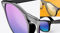 2602+ Sunglasses PSD Mockup Half Side View High Angle Shot Photoshop PSD Free for Designers