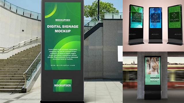 2605+ Digital Signage Mockup PSD Free Download