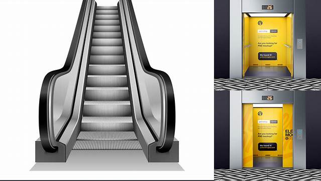 2608+ Escalator Mockup Free PSD Download