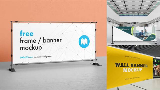 2608+ Horizontal Banner Mockup PSD Download