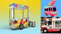 2610+ Ice Cream Car Mockup PSD Download