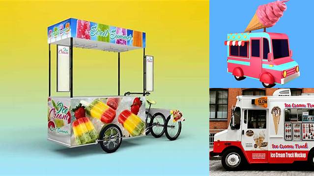 2610+ Ice Cream Car Mockup PSD Download