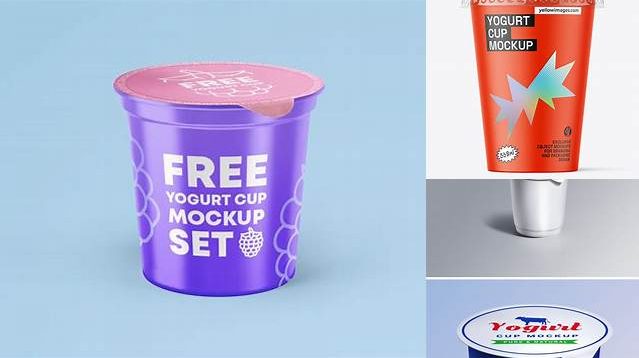 2610+ Matte Yogurt Cup PSD Mockup Free PSD Mockup Resource