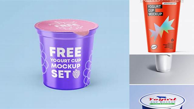 2610+ Matte Yogurt Cup PSD Mockup Free PSD Mockup Resource