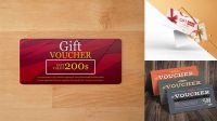 2610+ Voucher Mockup Free PSD