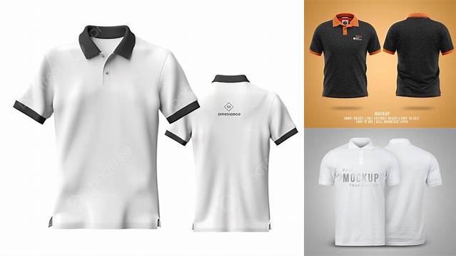 2613+ Mockup Polo Shirt Depan Belakang Editable Graphic Free PSD