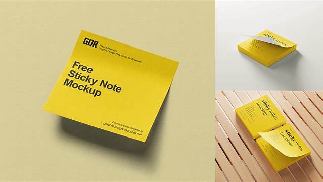 2613+ Sticky Note Mockup Free Smart Object Free Photoshop File