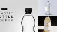 2617+ Clear Bottle with Dark Drink PSD Mockup High-Quality PSD Files