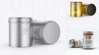 2620+ Aluminum Storage Jar PSD Mockup High-Resolution Editable PSD