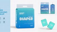 2620+ Diaper Packaging Mockup PSD Download