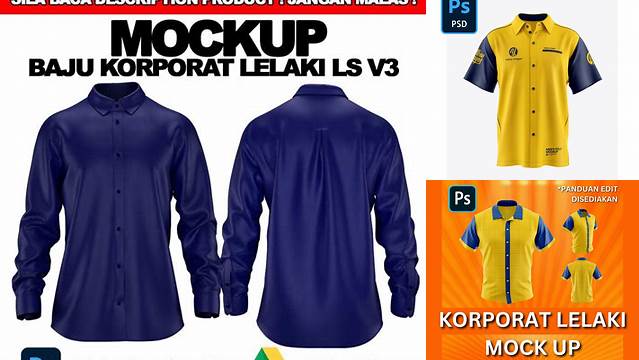 2621+ Baju Korporat Mockup Professional PSD Mockup