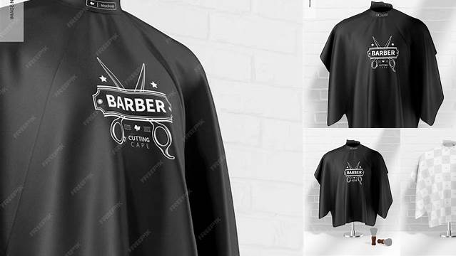 2621+ Barber Cape Mockup Creative Design Mockup