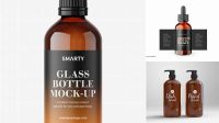 2622+ Amber Glass Bottle With Handle PSD Mockup High-End Photoshop Mockup