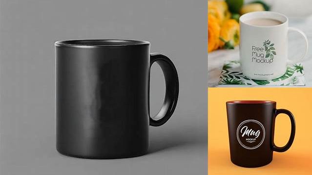 2625+ Black Mug Mockup Free Professional Design PSD