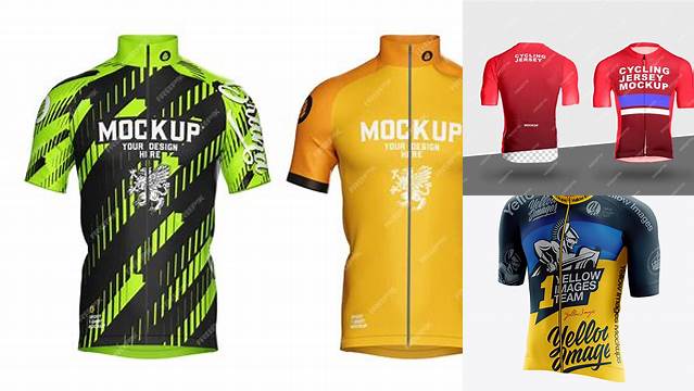 2625+ Men's Cycling Jersey PSD Mockup Half Side View Professional Quality Freebie PSD File