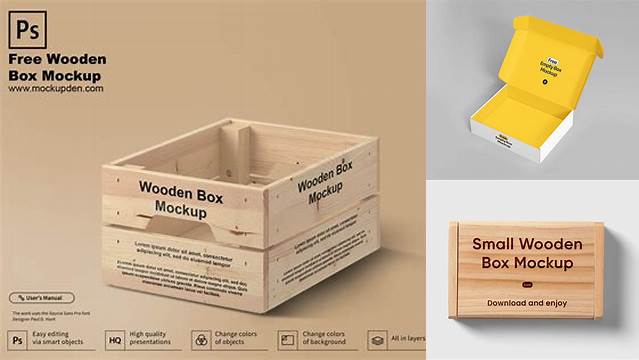 2627+ Wooden Box Mockup Free Fully Editable PSD Template