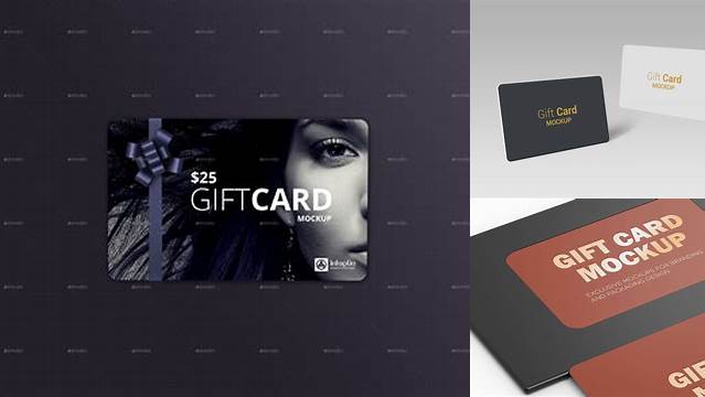 2628+ Gift Card Mock Up Versatile PSD Mockup File