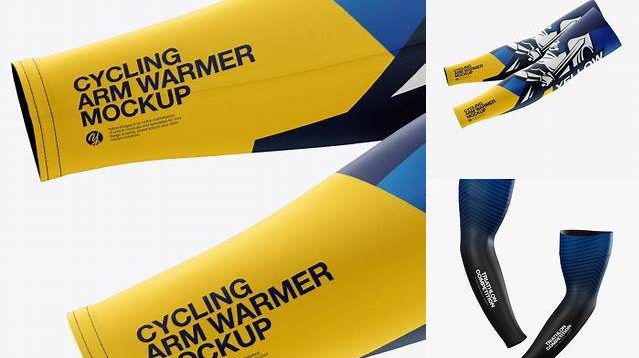 263+ Cycling Arm Warmers PSD Mockup Left Side View Modern Photoshop Resource