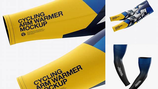 263+ Cycling Arm Warmers PSD Mockup Left Side View Modern Photoshop Resource