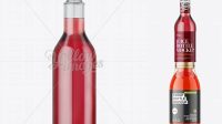 2632+ 500ml Clear Glass Bottle With Berry Syrup PSD Mockup High-Quality PSD Files