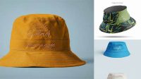 2632+ Bucket Hat Mockup Free Download High-Quality Editable PSD