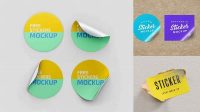 2642+ Sticker Mockup Free Download Professional PSD Resource