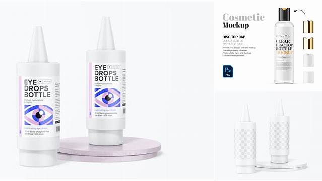 2643+ Clear Eye Drops Bottle PSD Mockup Elegant PSD Mockup