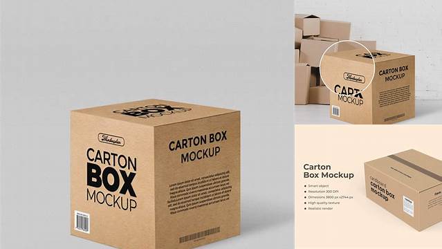 2644+ Carton Box PSD Mockup Front & Top Views Customizable Design Files