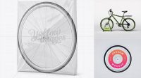 2644+ Plastic Bag With Bicycle Wheel PSD Mockup Half Side View Unique High-Resolution Design Freebie