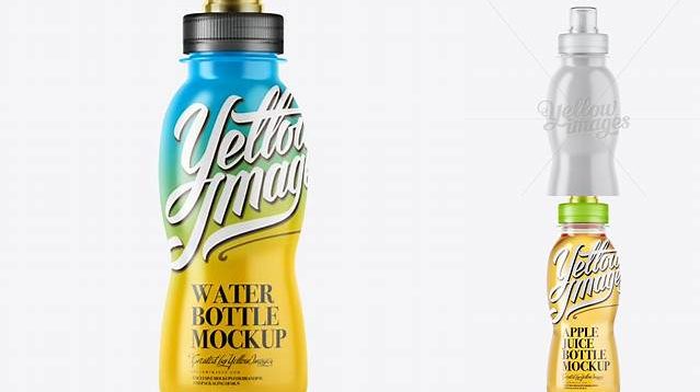 2647+ 330ml White PET Bottle with Transparent Cap Download Premium PSD Resource