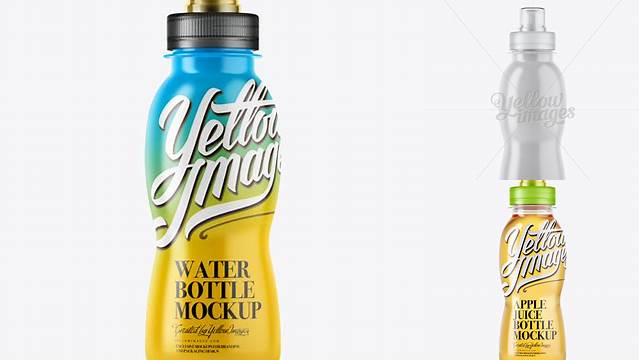 2647+ 330ml White PET Bottle with Transparent Cap Download Premium PSD Resource