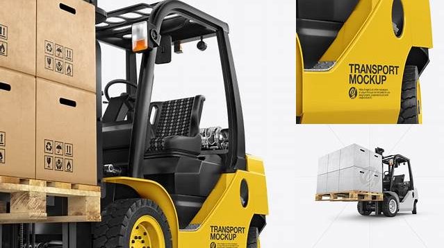 265+ Forklift PSD Mockup Half Side View Hero Shot Download Premium PSD Resource