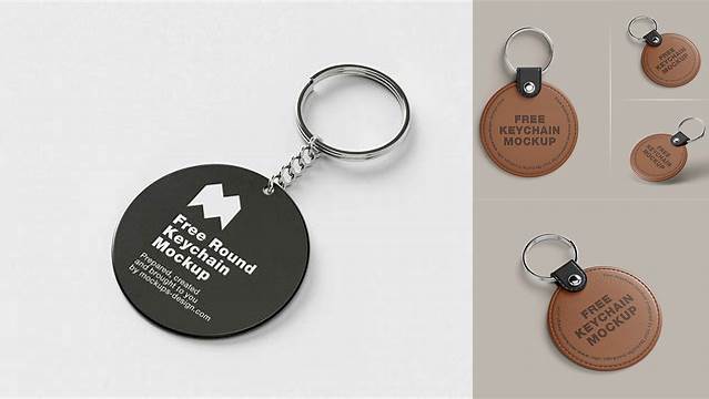 2657+ Metal Keychain Mockup Free High-Resolution PSD Download