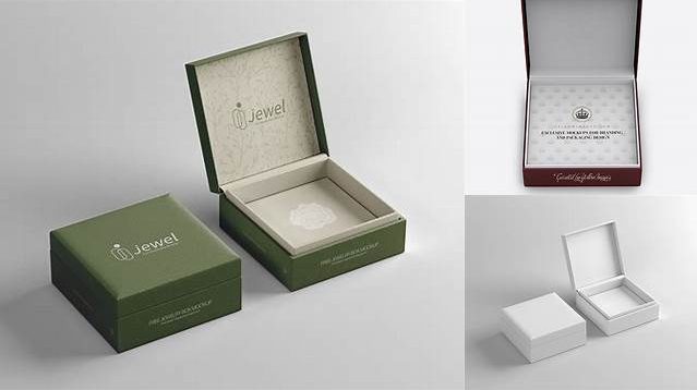 266+ Jewelry Box PSD Mockup Front View High Angle Shot Photoshop Resource Free