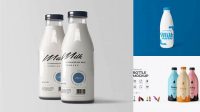 266+ Plastic Milk Bottle PSD Mockup Half Side View Versatile and Modern PSD Mockup