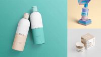 2662+ Cosmetic Bottle and Box PSD Mockup Creative and Modern PSD Freebie